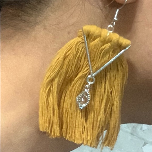 WAVE-Macrame earrings.Handmade available in colors - Picture 14 of 15